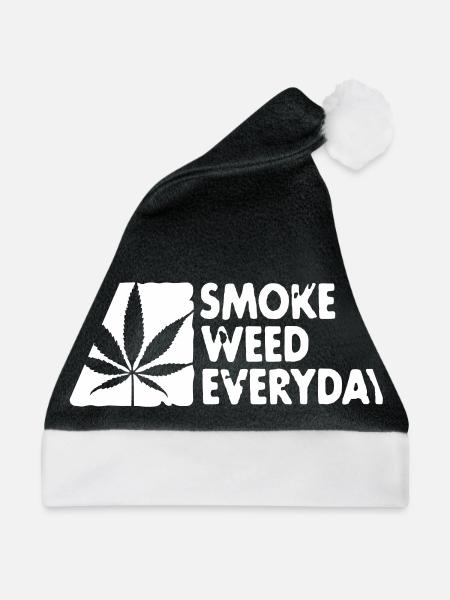 smoke weed everyday boxed - Weihnachtsmütze - Schwarz/Weiß