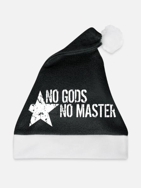 No Gods No Masters - Weihnachtsmütze - Schwarz/Weiß