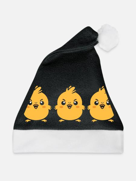 Küken - Weihnachtsmütze - Schwarz/Weiß