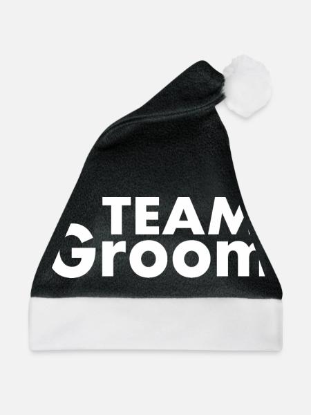 Team groom - Weihnachtsmütze - Schwarz/Weiß