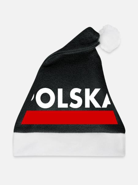 Polen - Weihnachtsmütze - Schwarz/Weiß - Vorne