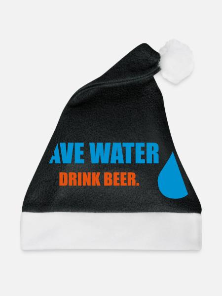 beer - Weihnachtsmütze - Schwarz/Weiß