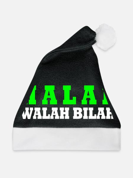 Halal - Weihnachtsmütze - Schwarz/Weiß - Vorne