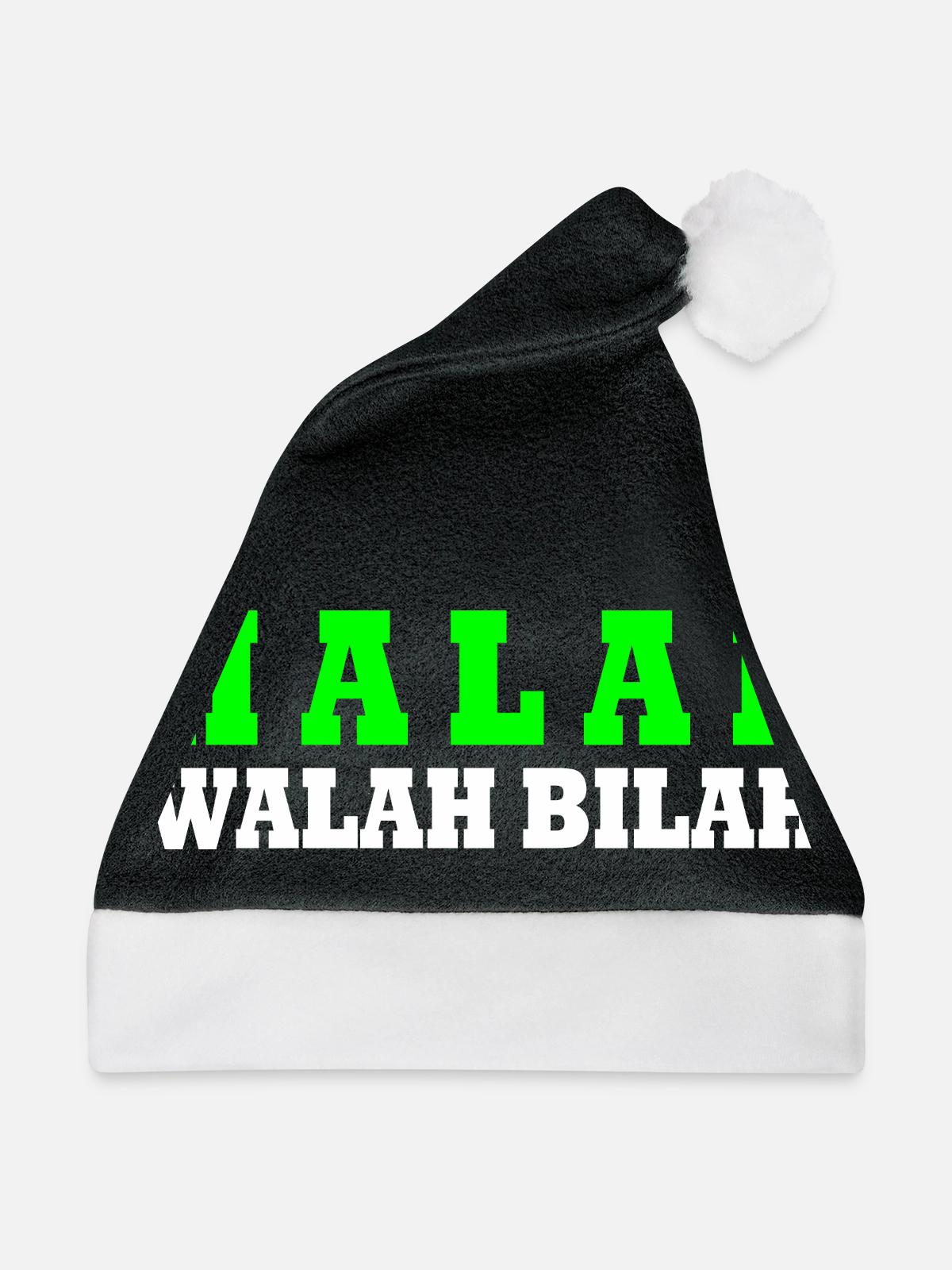 Halal - Weihnachtsmütze - Schwarz/Weiß - Vorne
