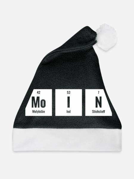 Moin - Weihnachtsmütze - Schwarz/Weiß