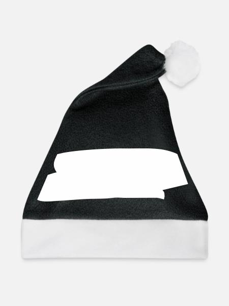 Gekritzel Hintergrund Form - Weihnachtsmütze - Schwarz/Weiß