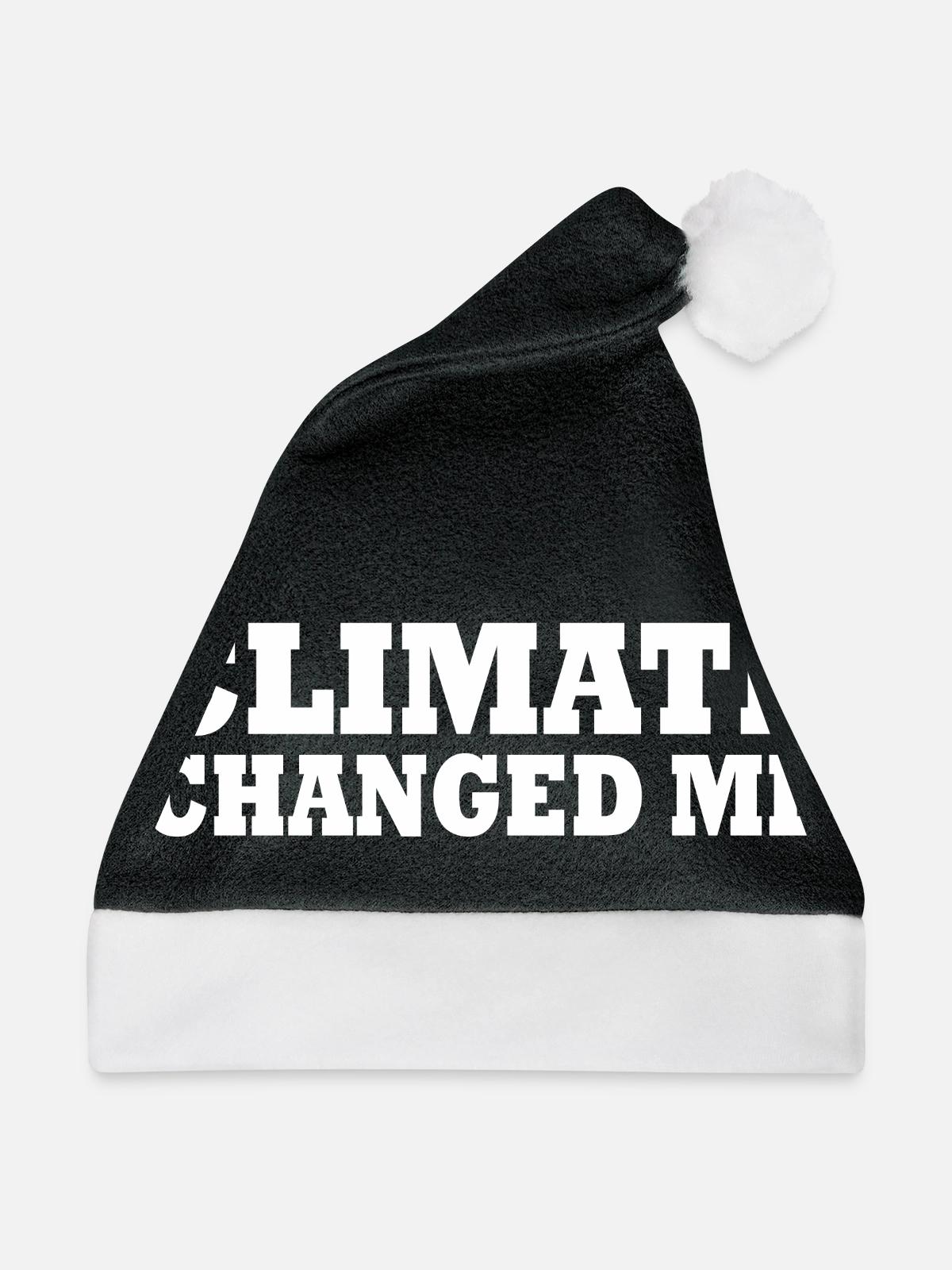 Climate changed me - Weihnachtsmütze - Schwarz/Weiß - Vorne