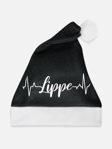 EKG Lippe - Weihnachtsmütze - Schwarz/Weiß - Vorne
