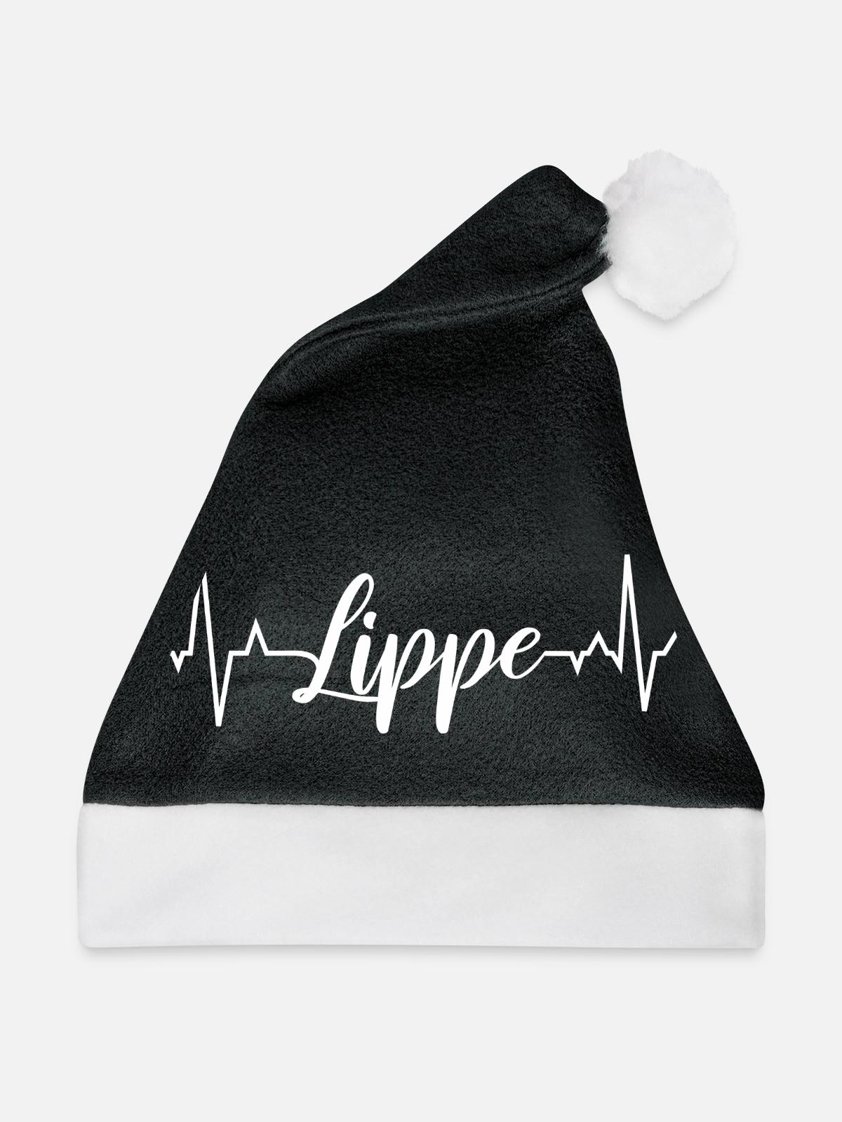EKG Lippe - Weihnachtsmütze - Schwarz/Weiß - Vorne