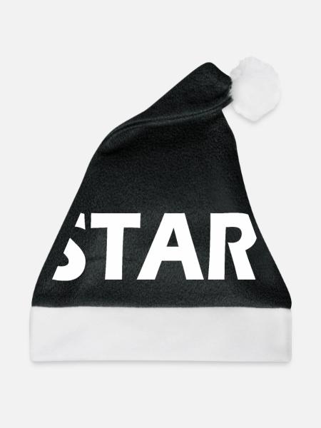 Star - Weihnachtsmütze - Schwarz/Weiß
