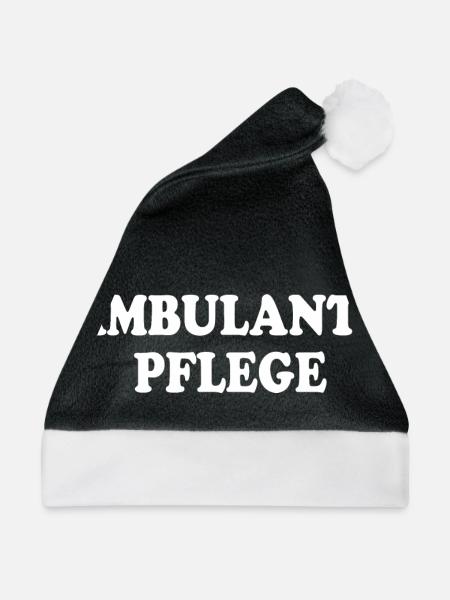ambulante pflege - Weihnachtsmütze - Schwarz/Weiß - Vorne