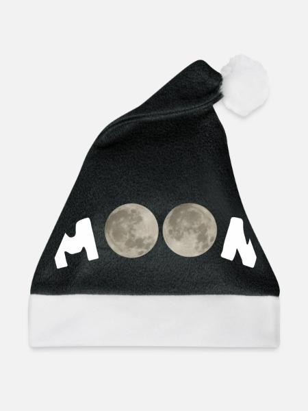 Moon - Weihnachtsmütze - Schwarz/Weiß - Vorne
