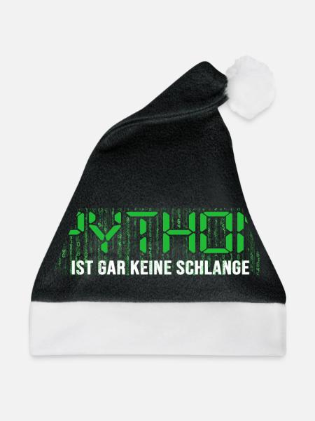 nerd coder server online nerd-life Programmierer - Weihnachtsmütze - Schwarz/Weiß - Vorne