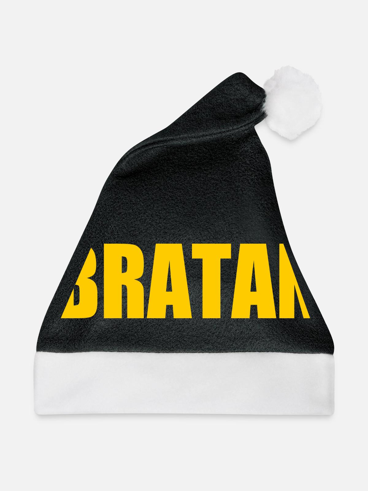 Bratan - Weihnachtsmütze - Schwarz/Weiß - Vorne