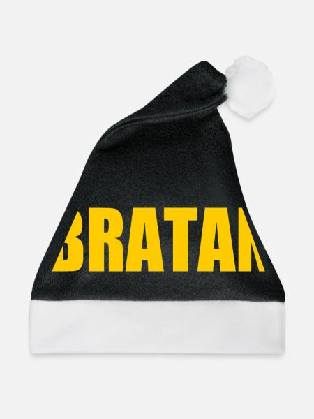 Bratan - Weihnachtsmütze - Schwarz/Weiß - Vorne