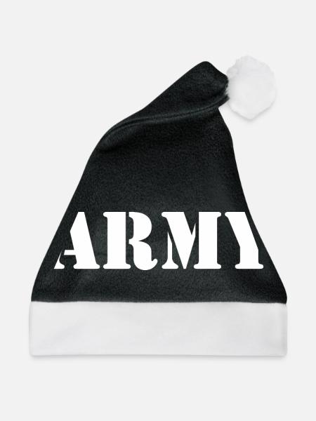 Army - Weihnachtsmütze - Schwarz/Weiß - Vorne