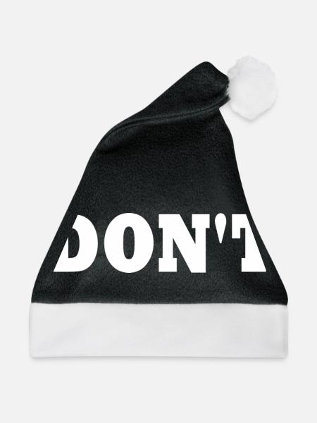 Don't - Weihnachtsmütze - Schwarz/Weiß