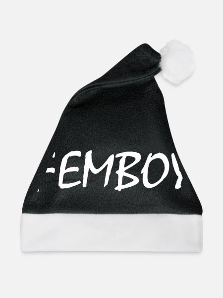 Femboy - Weihnachtsmütze - Schwarz/Weiß - Vorne