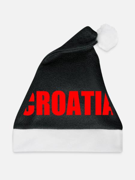 Kroatien - Weihnachtsmütze - Schwarz/Weiß