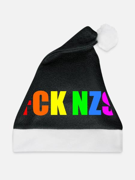 Fck nzs - Weihnachtsmütze - Schwarz/Weiß - Vorne