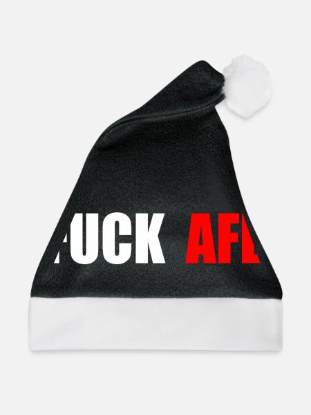 Fuck afd - Weihnachtsmütze - Schwarz/Weiß - Vorne