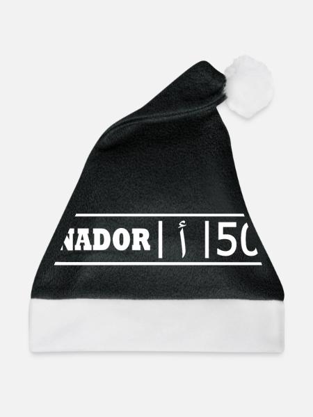 Nador ا 50 - Weihnachtsmütze - Schwarz/Weiß - Vorne