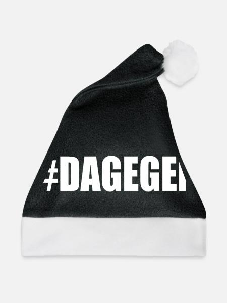 Dagegen - Weihnachtsmütze - Schwarz/Weiß - Vorne