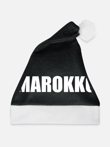 Marokko - Weihnachtsmütze - Schwarz/Weiß - Vorne