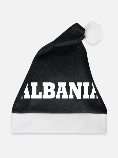 Albanien - Weihnachtsmütze - Schwarz/Weiß - Vorne