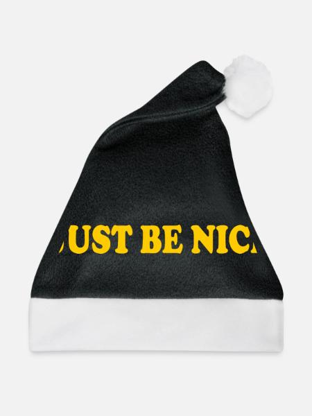 Just be nice - Weihnachtsmütze - Schwarz/Weiß