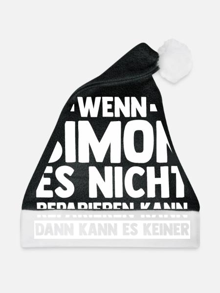 Simon - Weihnachtsmütze - Schwarz/Weiß