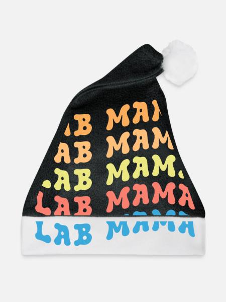 Lab Mama - Weihnachtsmütze - Schwarz/Weiß