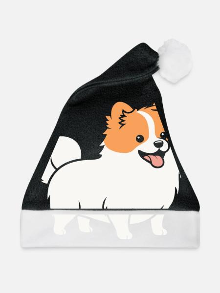 Spitz - Weihnachtsmütze - Schwarz/Weiß - Vorne