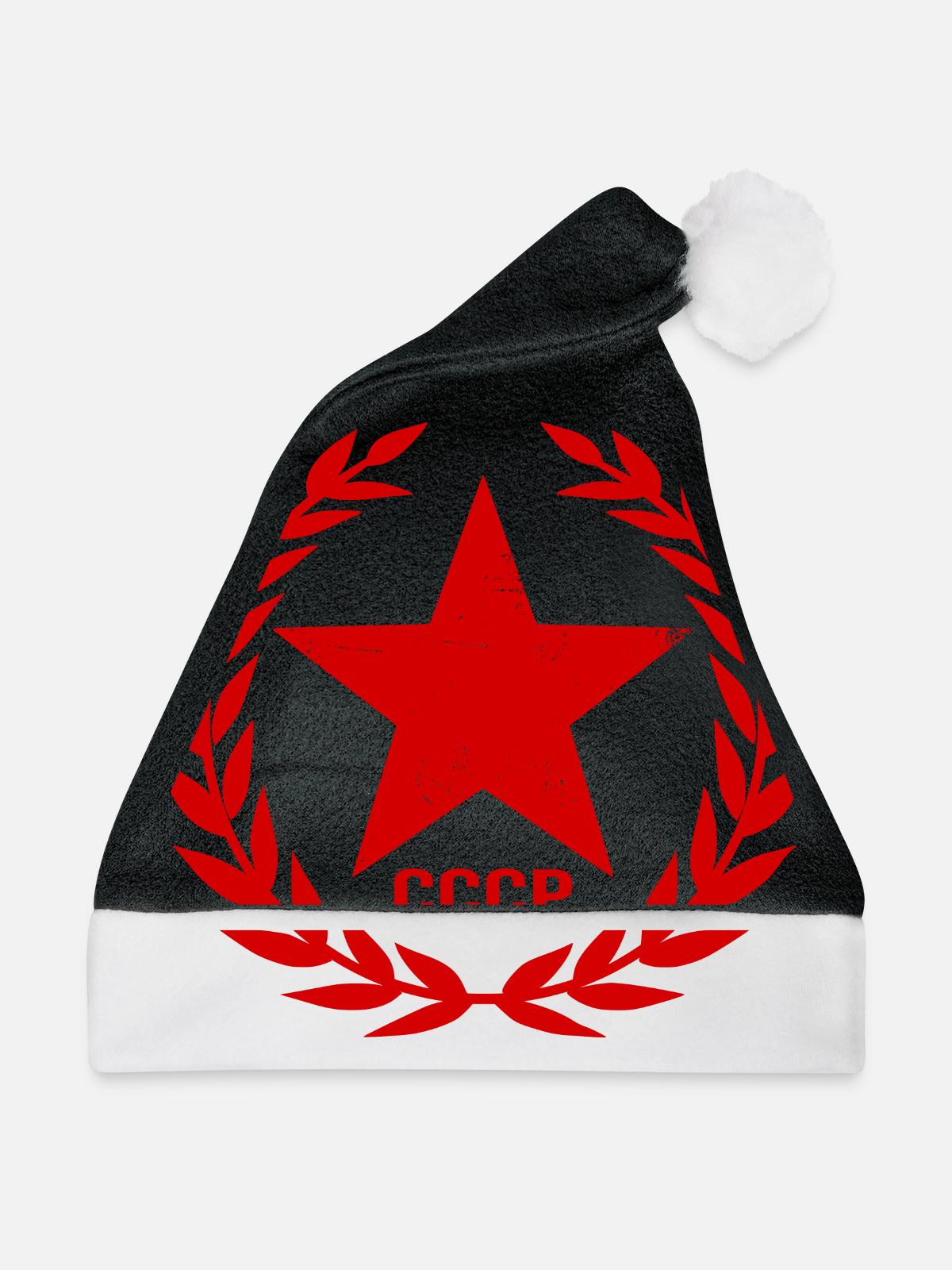 Sowjetunion SSSR Soviet Union - Weihnachtsmütze - Schwarz/Weiß - Vorne