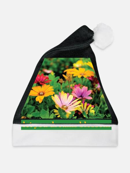 Flowers - Weihnachtsmütze - Schwarz/Weiß