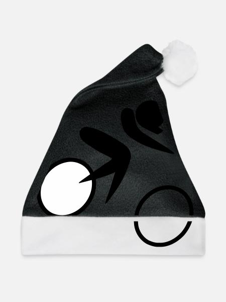 Gelände Fahrradrennen - Weihnachtsmütze - Schwarz/Weiß