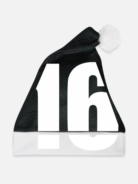 16 - Weihnachtsmütze - Schwarz/Weiß