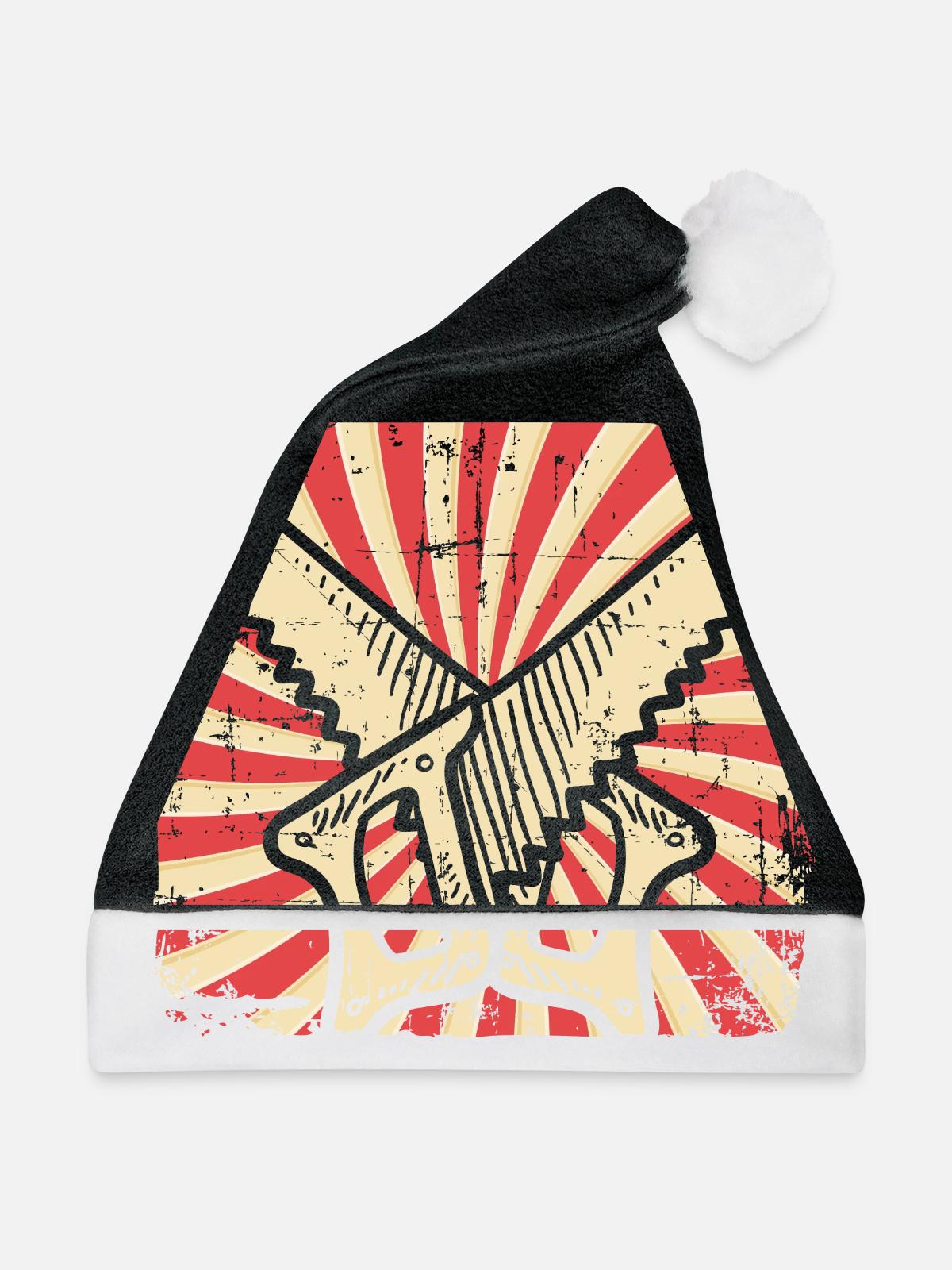 Säge - Weihnachtsmütze - Schwarz/Weiß - Vorne