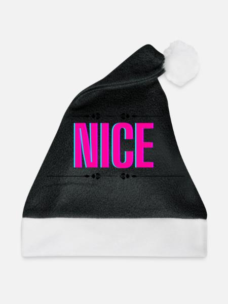Nice! - Weihnachtsmütze - Schwarz/Weiß