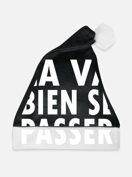 Ça va bien se passer - Weihnachtsmütze - Schwarz/Weiß - Vorne