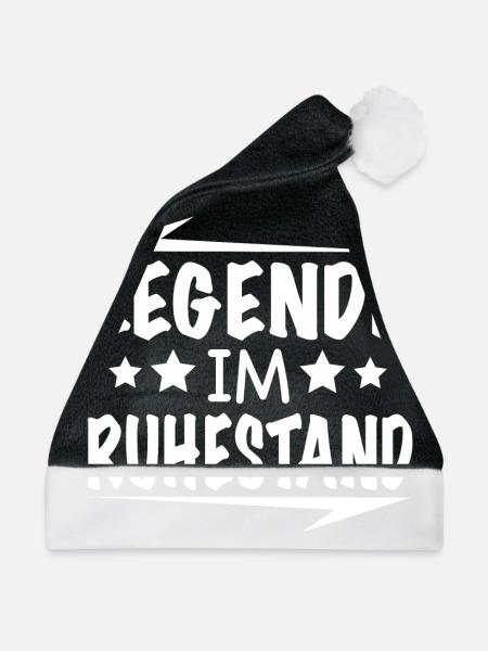 Rentner Legende im Ruhestand - Weihnachtsmütze - Schwarz/Weiß