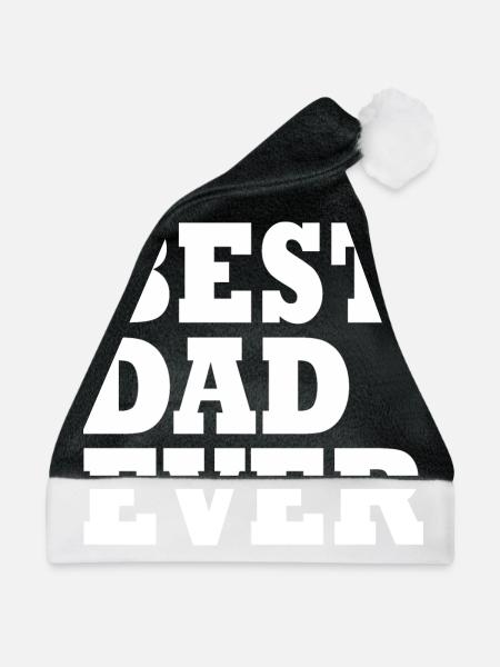 Best dad ever - Weihnachtsmütze - Schwarz/Weiß