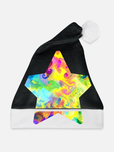 Stern - Weihnachtsmütze - Schwarz/Weiß