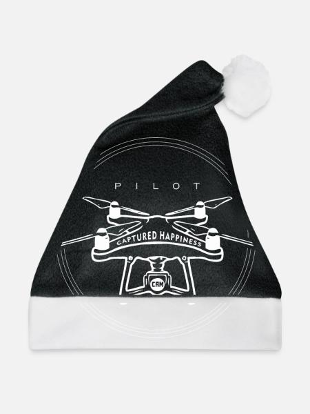 Drohne - Weihnachtsmütze - Schwarz/Weiß - Vorne