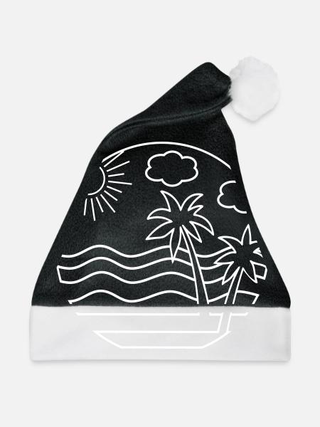 Strand - Weihnachtsmütze - Schwarz/Weiß