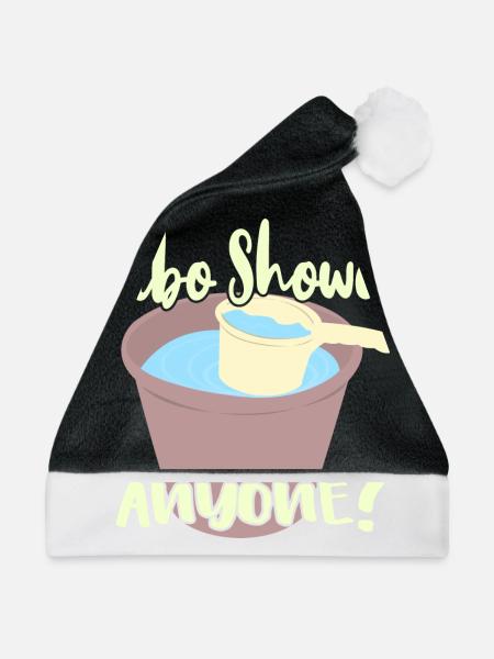 Tabo Shower Anyone? - Weihnachtsmütze - Schwarz/Weiß - Vorne