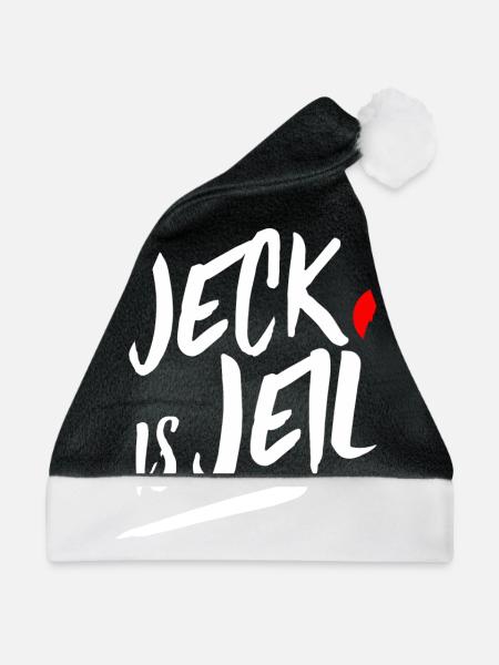 Karneval Kölner Karneval Geschenk Alaaf - Weihnachtsmütze - Schwarz/Weiß - Vorne