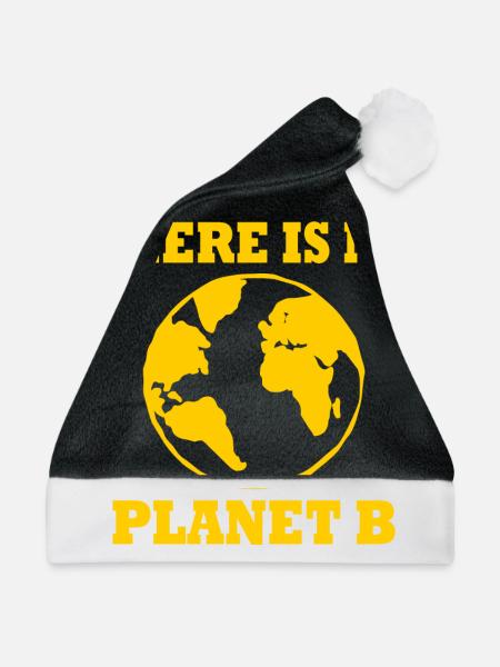 There is no planet b - Weihnachtsmütze - Schwarz/Weiß - Vorne