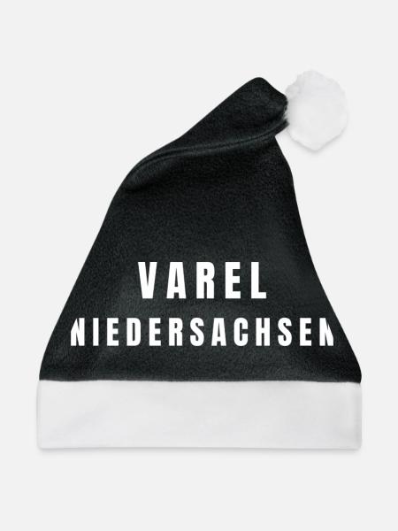 Varel Niedersachsen - Weihnachtsmütze - Schwarz/Weiß - Vorne