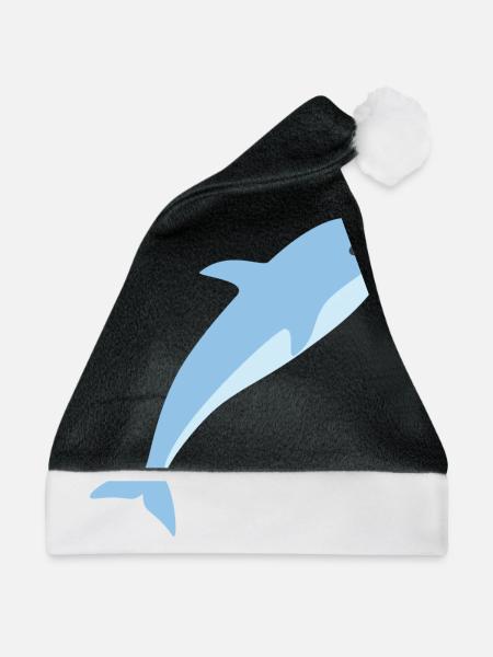 Delphin - Weihnachtsmütze - Schwarz/Weiß